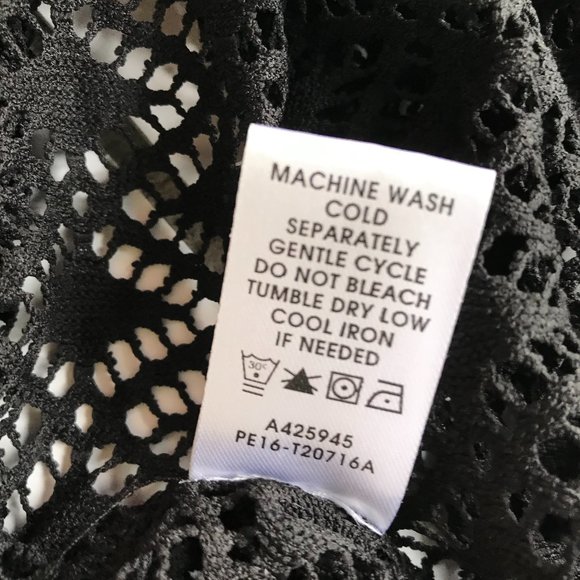 Paula Deen Swimsuit Cover Up Black Oversized XS - Picture 14 of 14